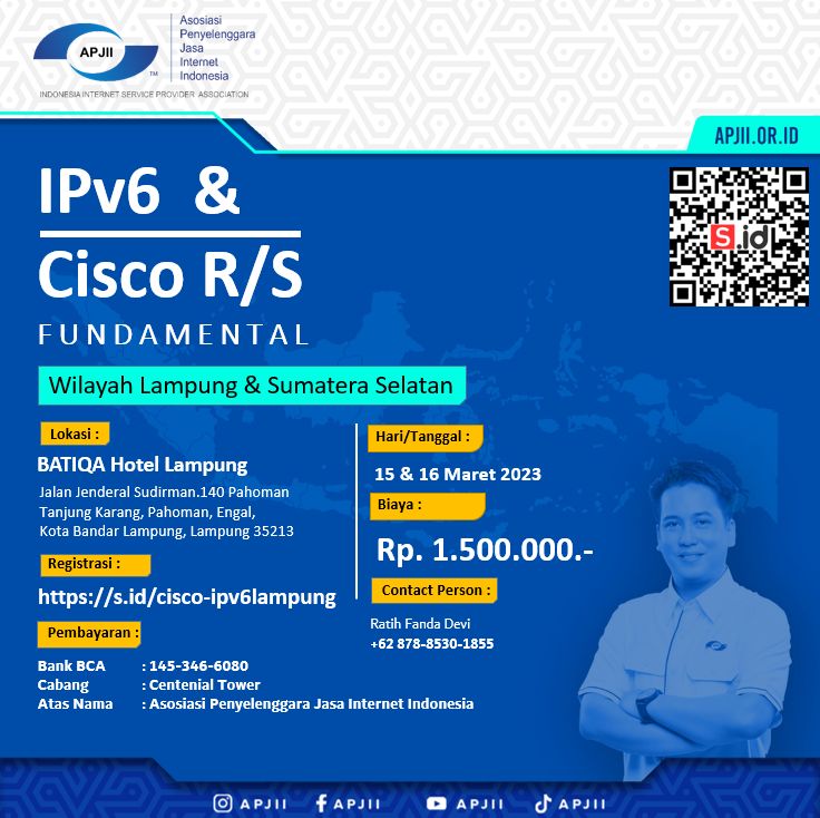 Training IPv6 & Cisco R/S Wilayah Lampung & Sumatera Selatan